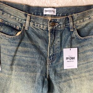 Princess Polly Blue Straight Leg Jeans